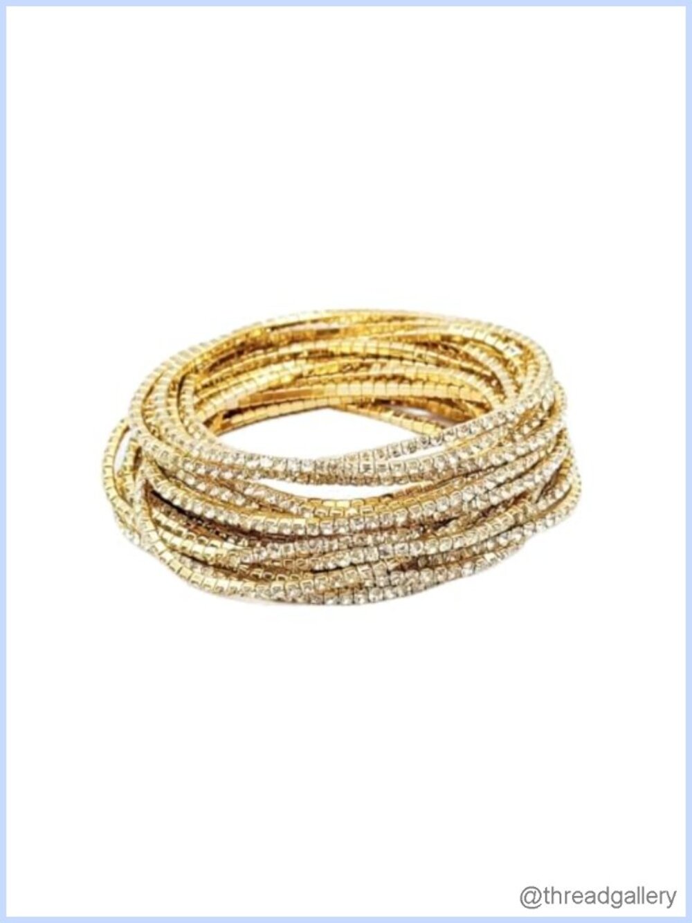 Rhinestone Tennis Bracelet Stackable Stretch Set for Women